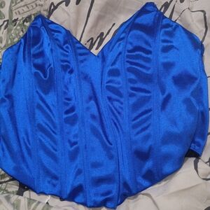 PrettyLittleThing Royal Blue Satin Top